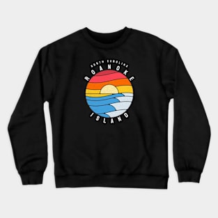 Roanoke Island, NC Stained Glass Sunrise Summertime Crewneck Sweatshirt